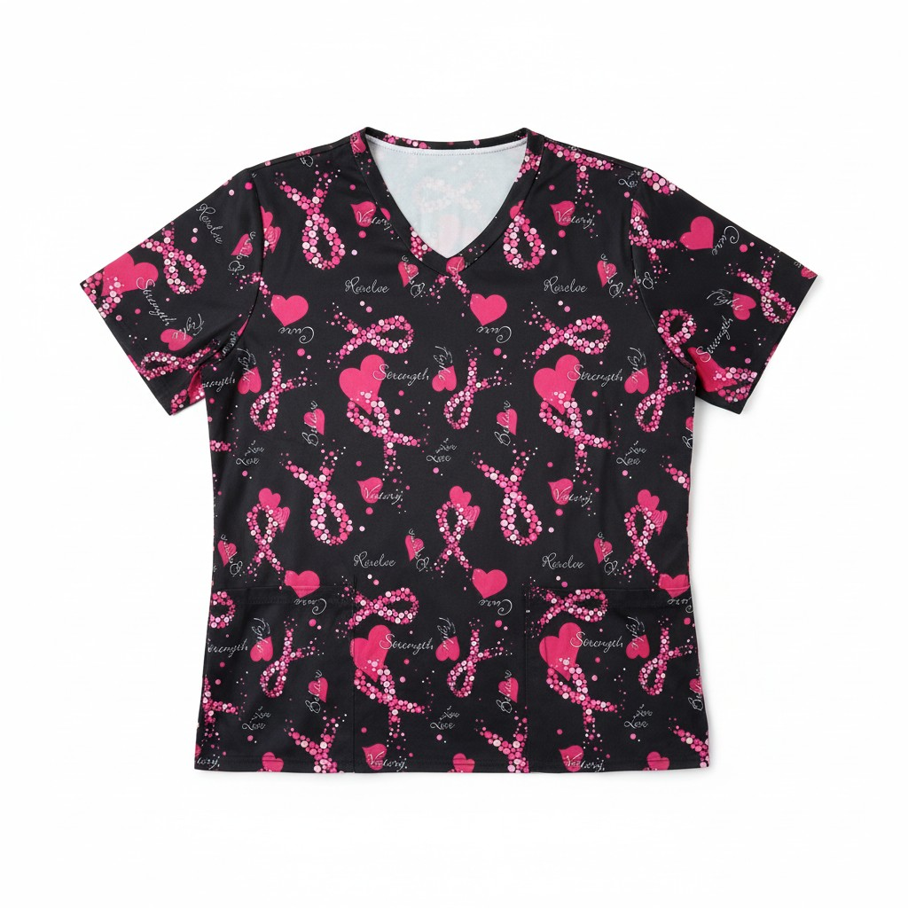 Breast Cancer Supporters Scrub Top